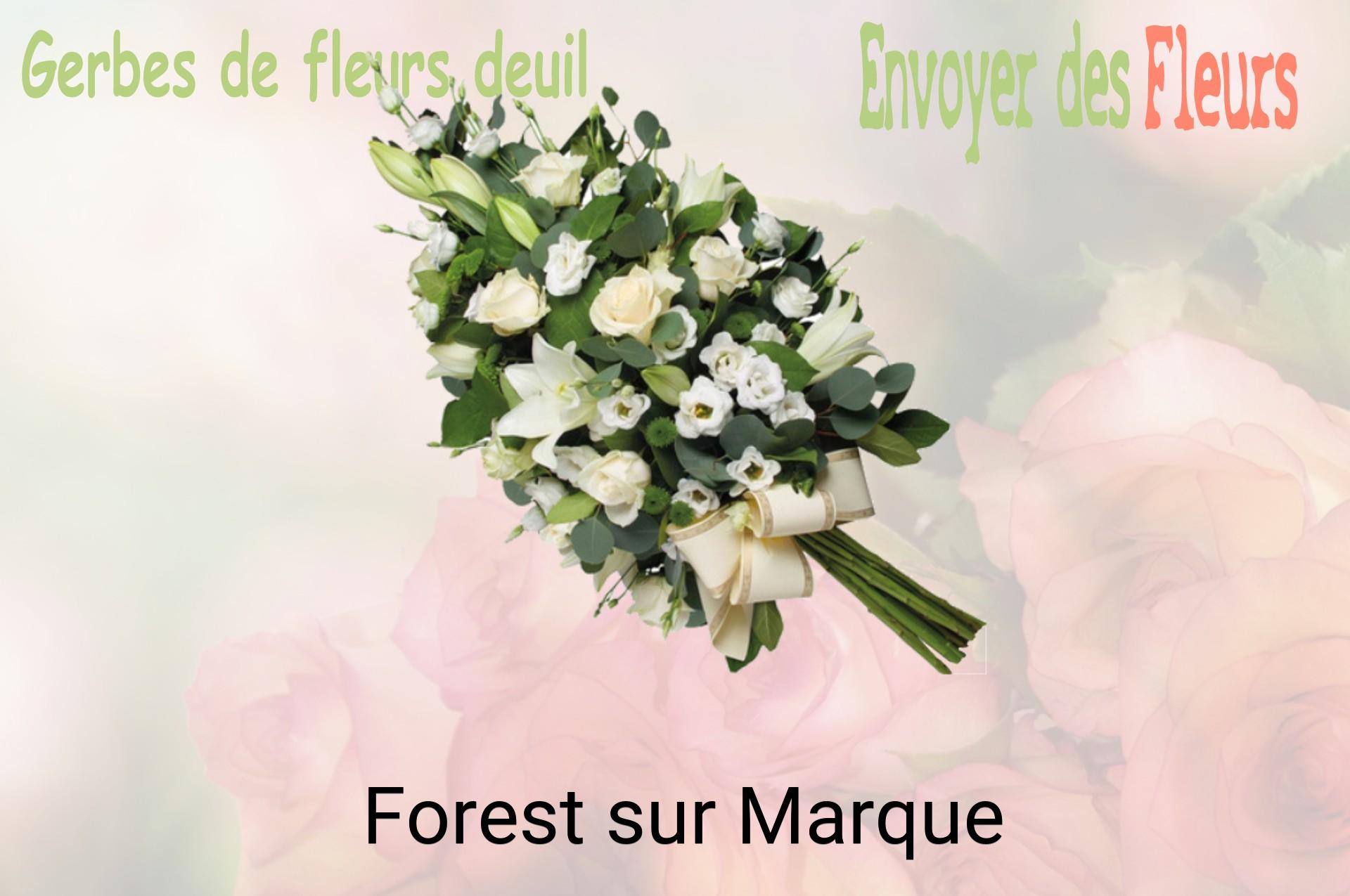 Gerbe de fleurs de deuil livrée à Forest-sur-Marque